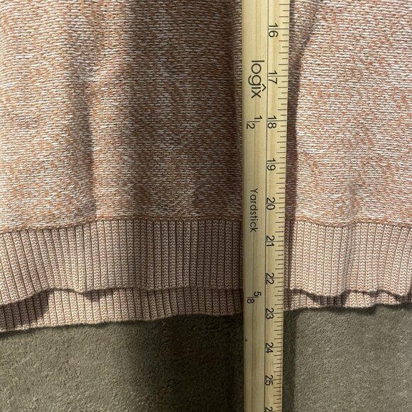 UNIQLO U Premium Shirt Womens Medium Orange Knit Sweater Crewneck Cotton Comfort - Picture 6 of 6